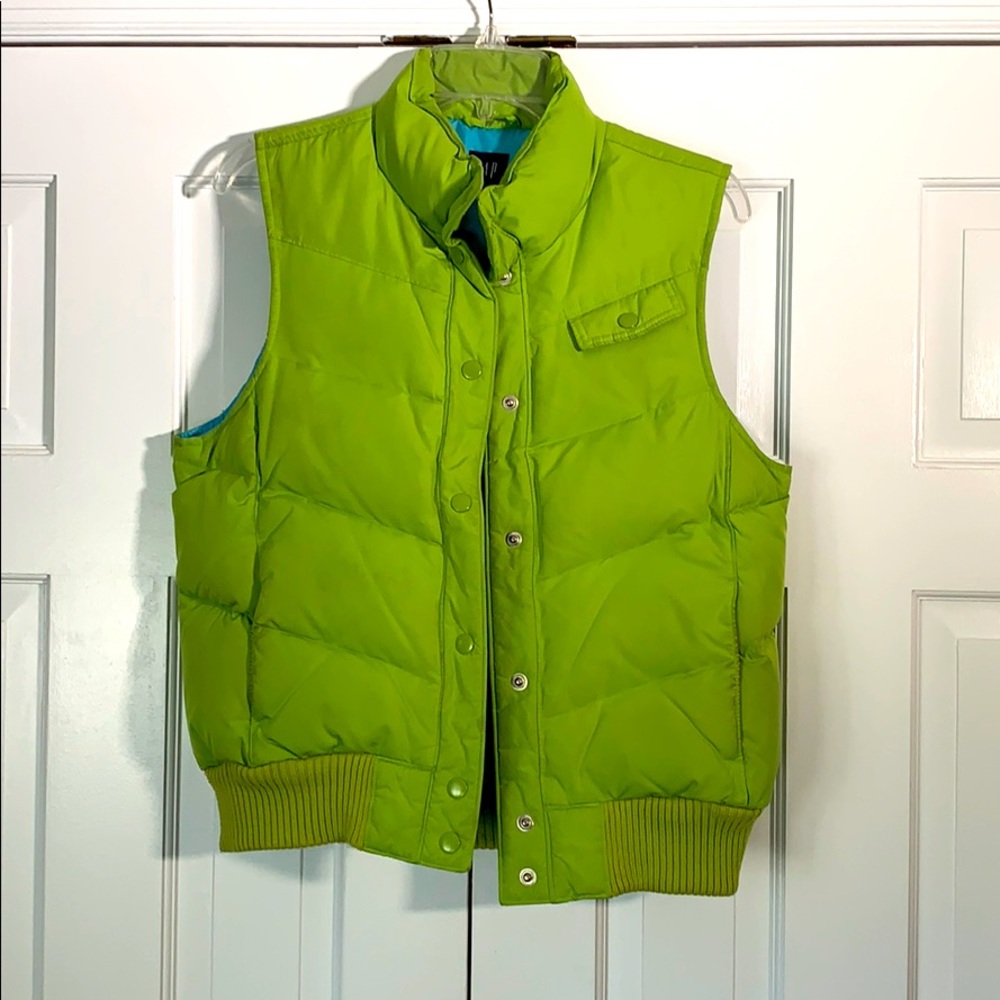 Vintage Gap Puffer Down Vest Green Women’s Medium